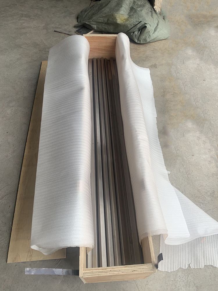rectangular titanium tube